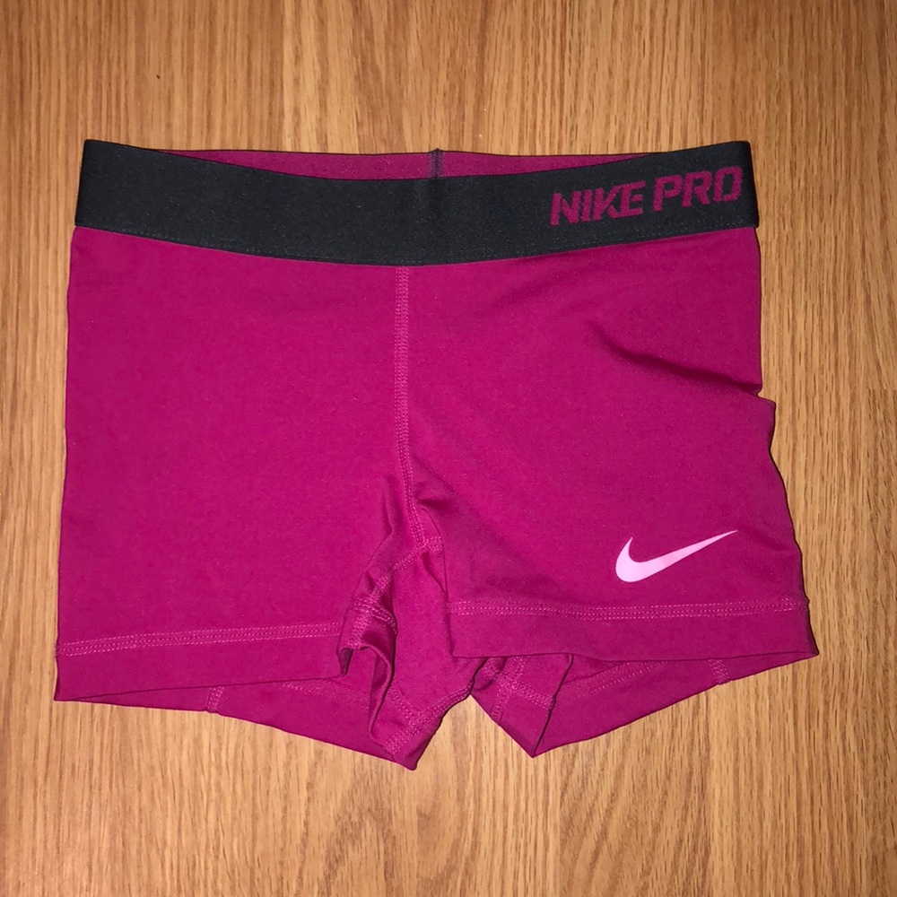 Pink Nike Pro Shorts